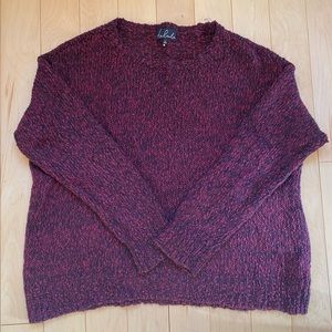 Aritzia Talula Knit Burgundy Sweater